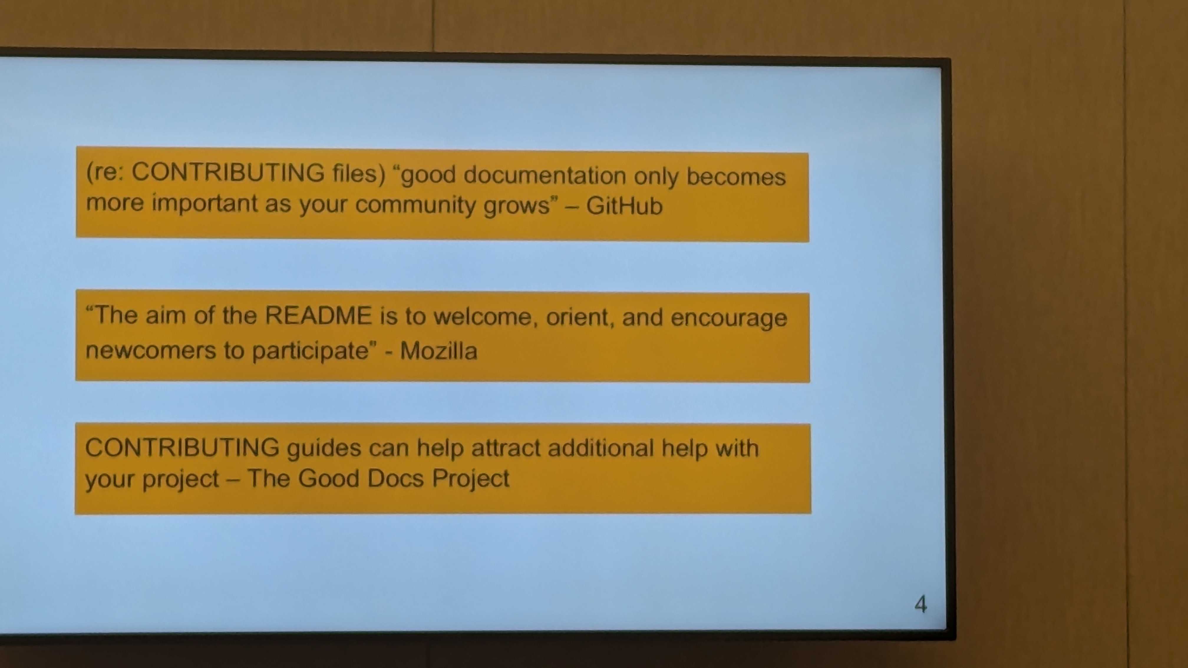 The Good Docs Project, compared to Mozilla and GitHub